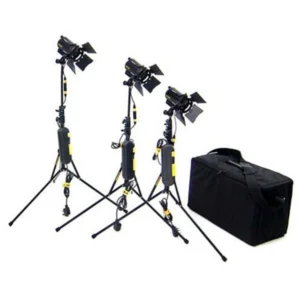 DedoLight DLH-4 150W Tungsten Light Kit (3x Heads)